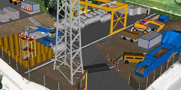 Bauprojekt Microtunneling